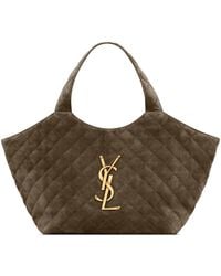 Saint Laurent - Medium Suede Icare Tote Bag - Lyst