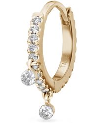 Maria Tash - Diamond Eternity Double Dangle Single Hoop Earring - Lyst