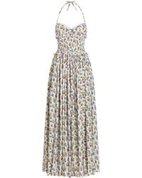 Dolce & Gabbana - Cotton-Blend Floral Maxi Dress - Lyst