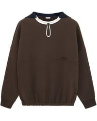Loewe - Cotton-Blend Drawstring Sweatshirt - Lyst