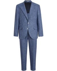 Brunello Cucinelli - Wool-Linen-Silk-Cashmere 2-Piece Suit - Lyst