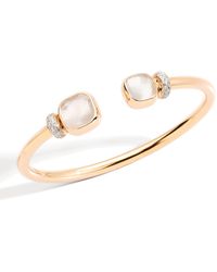 Pomellato - Rose, Diamond, Mother-Of-Pearl And Topaz Nudo Classic Bangle - Lyst