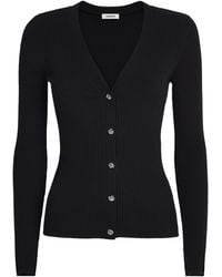 Sandro - Rib-Knit V-Neck Cardigan - Lyst