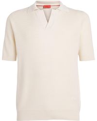 Isaia - Silk Open-Collar Polo Shirt - Lyst