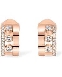 Messika - Rose Gold And Diamond Move Romane Hoop Earrings - Lyst