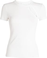 Helmut Lang - Cotton Cut-out T-shirt - Lyst