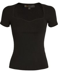 Maje - Short-Sleeve Ribbed Top - Lyst