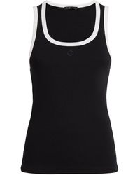 Maje - Stretch-Cotton Rib-Knit Tank Top - Lyst