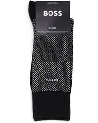 BOSS - Cotton-Blend Mini Cube Socks - Lyst