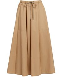 Moncler - Cotton Midi Skirt - Lyst