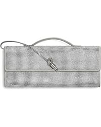Bottega Veneta - Leather Crystal-Embellished Andiamo Clutch Bag - Lyst