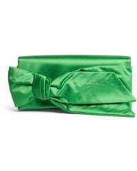 Carolina Herrera - Satin Bow Karlita Clutch Bag - Lyst