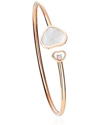 Chopard - Rose Gold, Diamond And Mother-of-pearl Happy Hearts Bracelet - Lyst