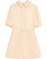 Valentino - Virgin Wool-Silk Mini Dress - Lyst