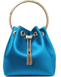 Jimmy Choo - Satin Bon Bon Top-Handle Bag - Lyst