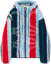 Loewe - Fleece Stripe Hooded Jacket - Lyst