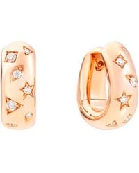 Pomellato - Rose Gold And Diamond Iconica Hoop Earrings - Lyst