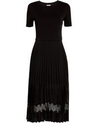 Claudie Pierlot - Pleated Skirt Midi Dress - Lyst
