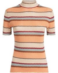 Guest In Residence - Linen-Silk Stripe Palazzo T-Shirt - Lyst