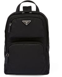 Prada - Re-nylon And Saffiano Leather Backpack - Lyst