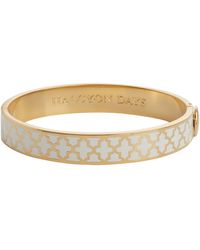 Halcyon Days Gold-plated Agama Bangle - White