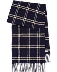 Burberry - Wool-Cashmere Check Scarf - Lyst