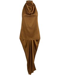 Esse Studios - Satin Halterneck Cartia Top - Lyst