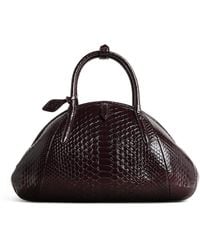 Alaïa - Small Snakeskin Purse Top-Handle Bag - Lyst