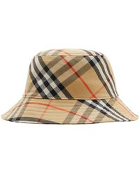 Burberry - Cotton-blend Check Bucket Hat - Lyst