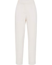 Brunello Cucinelli - Comfort Viscose Couture Twill Slouchy Trousers - Lyst