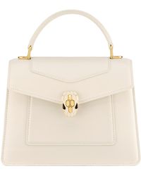 BVLGARI - Small Leather Serpenti Forever Top-Handle Bag - Lyst