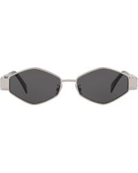 Celine - Metal Triomphe Geometric Sunglasses - Lyst