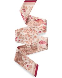 Cartier - Silk Blooming Panthère Skinny Scarf - Lyst