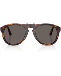 Persol - Tortoiseshell Po0649Ne Total Arrow Pilot Sunglasses - Lyst
