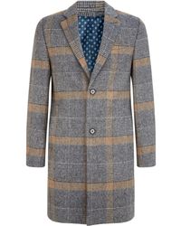 ted baker frais checked overcoat