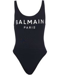 Balmain - Logo Swimsuit - Lyst