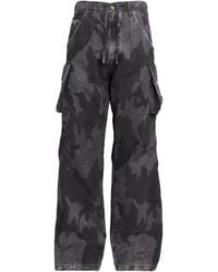 424 - Cotton Ripstop Camouflage Print Cargo Trousers - Lyst