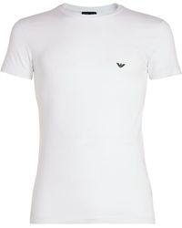 Emporio Armani - Stretch Cotton Eagle T-shirt - Lyst