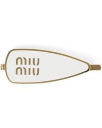 Miu Miu - Enamel Logo Hair Clip - Lyst