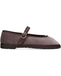 Flabelus - Velvet Pierre Mary Jane Flats - Lyst