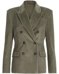Brunello Cucinelli - Corduroy Double-Breasted Blazer - Lyst