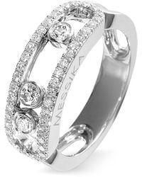 Messika - White Gold And Diamond Move Classique Pavé Ring - Lyst