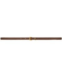 Saint Laurent - Calfskin Cassandre Slim Belt - Lyst