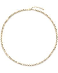 Monica Vinader - Vermeil And Diamond Tennis Necklace - Lyst
