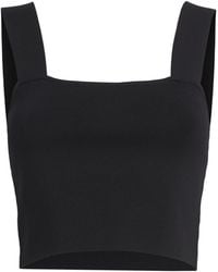 Maje - Square-Neck Crop Top - Lyst