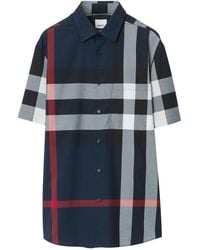 Burberry - Somerton Checked Regular-fit Stretch-cotton Shirt - Lyst