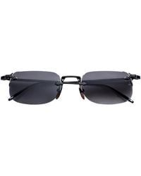 Jacques Marie Mage - Titanium Fonda Oval Sunglasses - Lyst