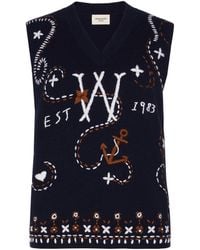 Weekend by Maxmara - Virgin Wool Embroidered Sweater Vest - Lyst