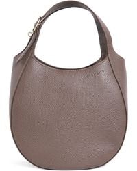 Longchamp - Small Leather Le Foulonné Top-Handle Bag - Lyst