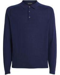 FALKE - Wool Long-Sleeve Polo Shirt - Lyst